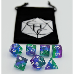 Dice Critical Hit: Poly 7 Set Aurora