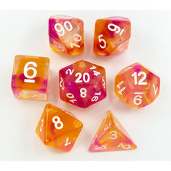 Dice Critical Hit: Poly 7 Set Swirl