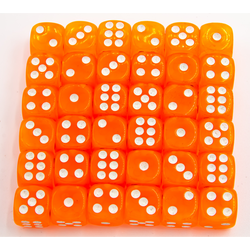 Dice Critical Hit: D06 12mm set of 36 Transparent