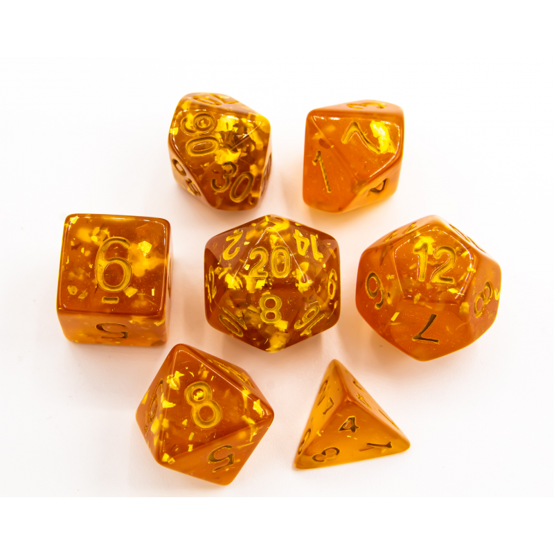 Dice Critical Hit: Poly 7 Set Big Glitter