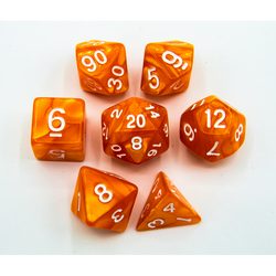 Dice Critical Hit: Poly 7 Set Marbled