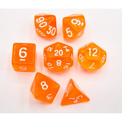 Dice Critical Hit: Poly 7 Set Transparent