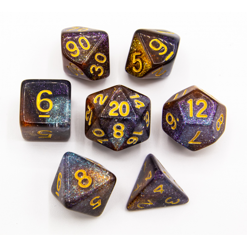 Dice Critical Hit: Poly 7 Set Galaxy