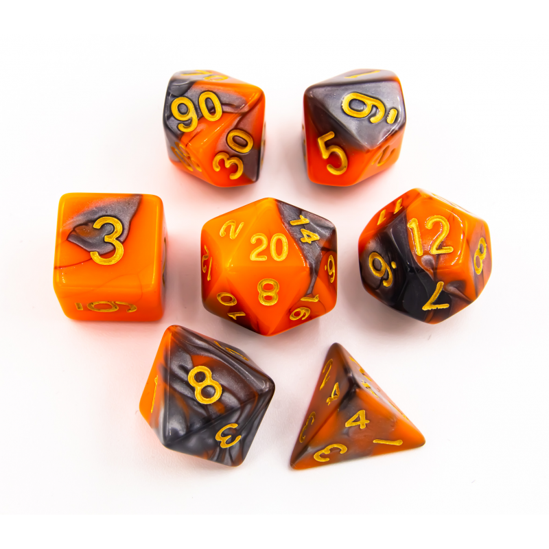 Dice Critical Hit: Poly 7 Set Fusion Steel