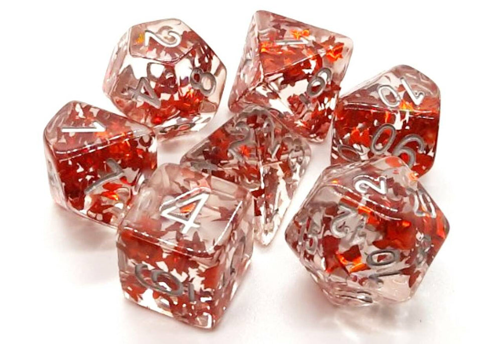 Dice Old School Dice: Poly 7 Set Infused Butterfly