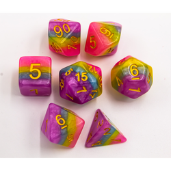 Dice Critical Hit: Poly 7 Set Multi-layer