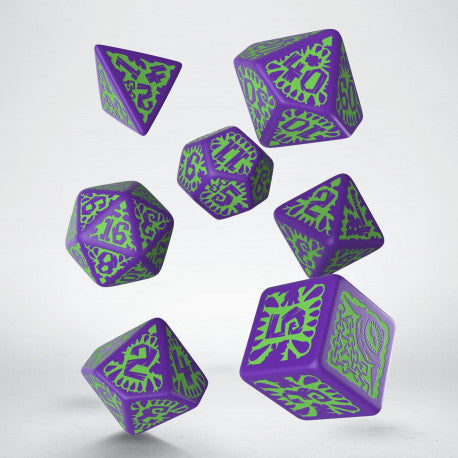 Dice Pathfinder: Goblin Purple w/green