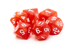 Dice Old School Dice: Poly 7 Set Pearl Drop