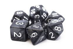 Dice Old School Dice: Poly 7 Set Pearl Drop