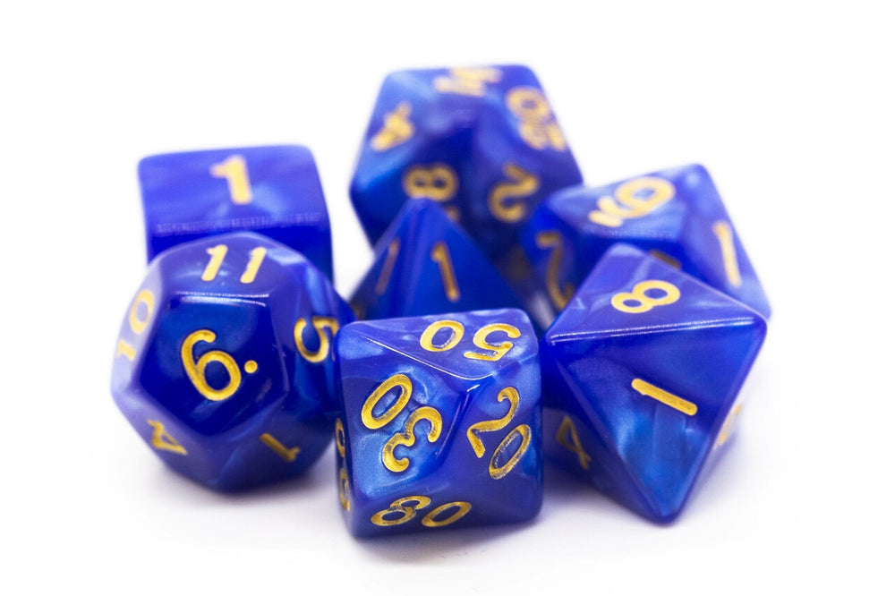 Dice Old School Dice: Poly 7 Set Pearl Drop