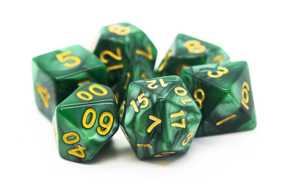Dice Old School Dice: Poly 7 Set Pearl Drop