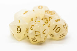Dice Old School Dice: Poly 7 Set Pearl Drop