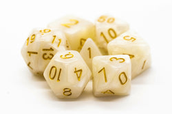 Dice Old School Dice: Poly 7 Set Pearl Drop