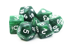 Dice Old School Dice: Poly 7 Set Pearl Drop