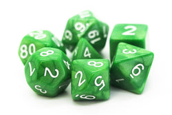 Dice Old School Dice: Poly 7 Set Pearl Drop