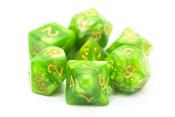 Dice Old School Dice: Poly 7 Set Pearl Drop