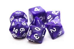 Dice Old School Dice: Poly 7 Set Pearl Drop
