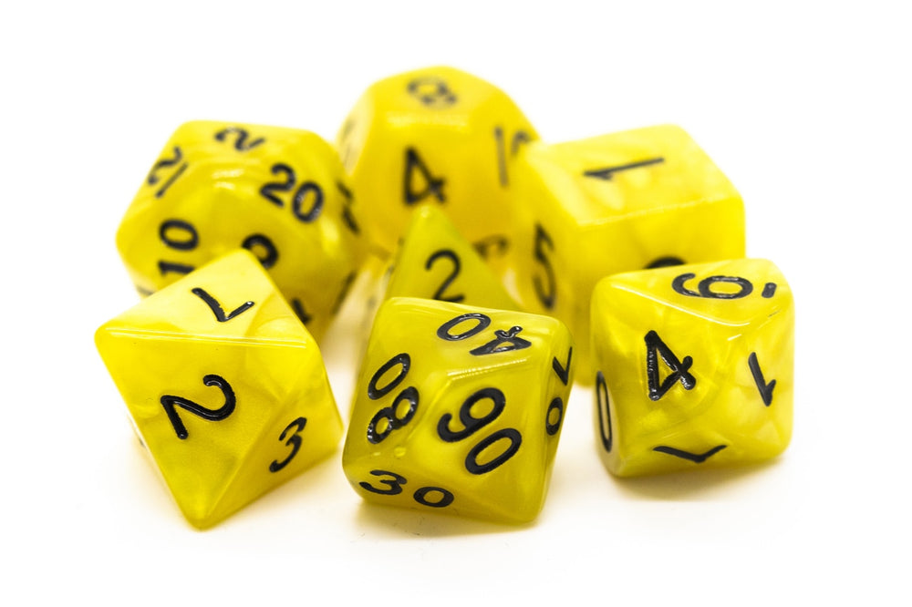Dice Old School Dice: Poly 7 Set Pearl Drop