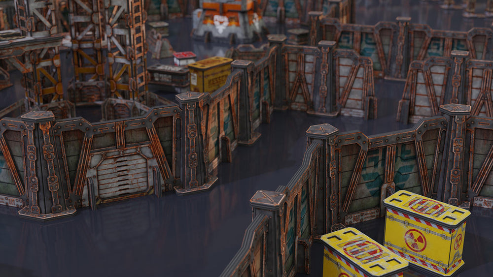Terrain TinkerTurf SF: Perimeter Wall - Abandoned Theme