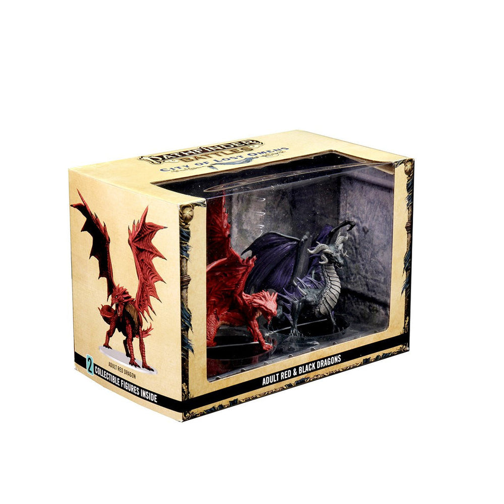 Mini Pathfinder Battles: City of Lost Omens: Adult Red & Black Dragons