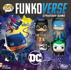 POP! Funkoverse Game: DC Comics 100 Batman, Batgirl, Joker, and Harley Quinn