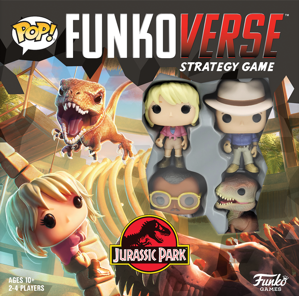 POP! Funkoverse Game Jurassic Park 100 - Dr. Alan Grant, Dr. Ellie Sattler, Ray Arnold, and Raptor