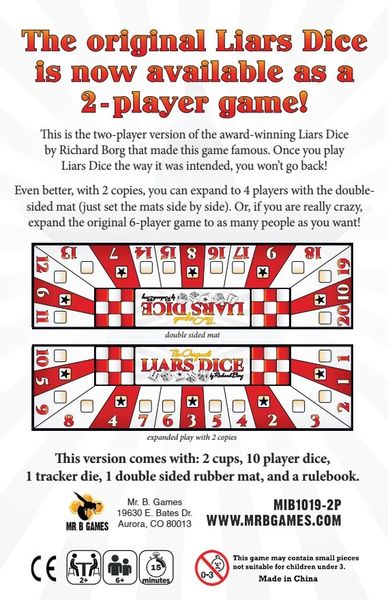 2 Player Liars Dice