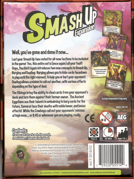 Smash Up: Oops You Did It Again