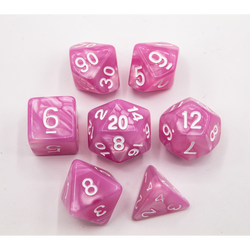 Dice Critical Hit: Poly 7 Set Marbled