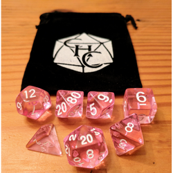 Dice Critical Hit: Poly 7 Set Transparent