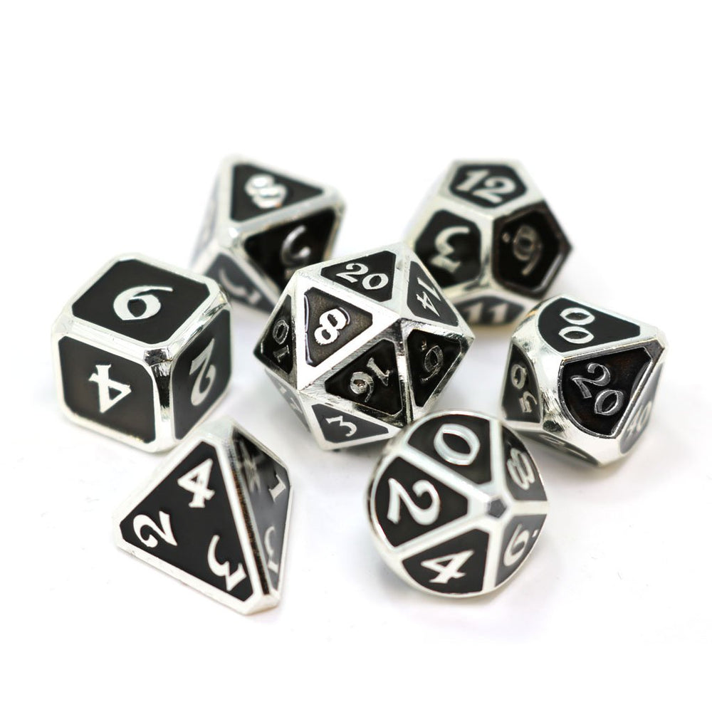 Dice DieHard Dice: Poly 7 Set Metal Mythica Platinum