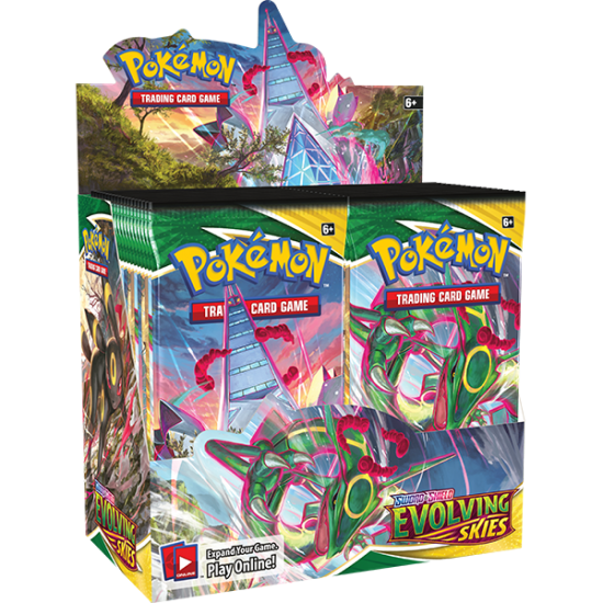 Pokémon Sword & Shield 7: Evolving Skies Booster Display