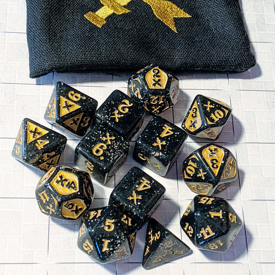 Dice GYLD: Piercing Damage Acrylic (14)
