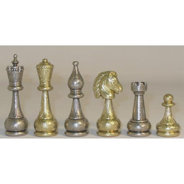 Chess Pieces Worldwise: 4" Large Staunton Metal Chessmen