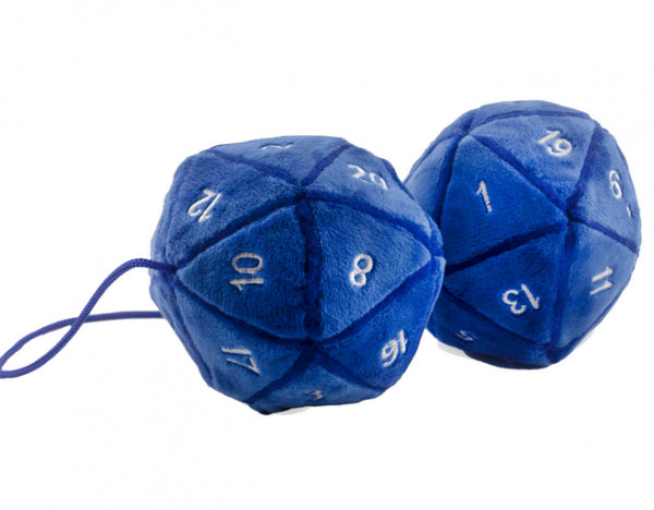 Plush Toy Vault: D20 Dice Danglers - Blue