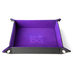 Dice Tray Fanroll: Fold Up Velvet w/Leather Backing