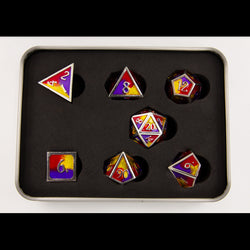 Dice Critical Hit: Poly 7 Set Metal