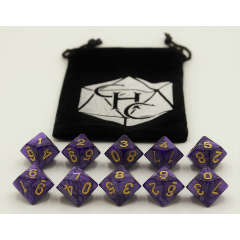 Dice Critical Hit: D10's Marbled