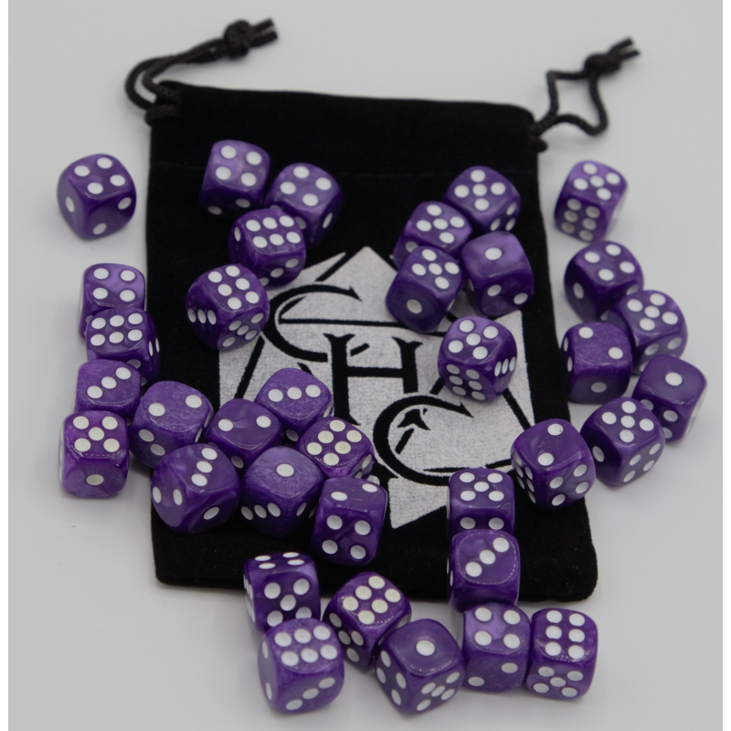 Dice Critical Hit: D06 12mm set of 36 Marbled