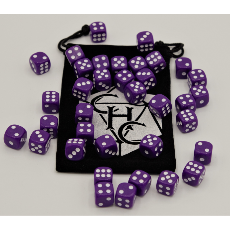 Dice Critical Hit: D06 12mm set of 36 Opaque