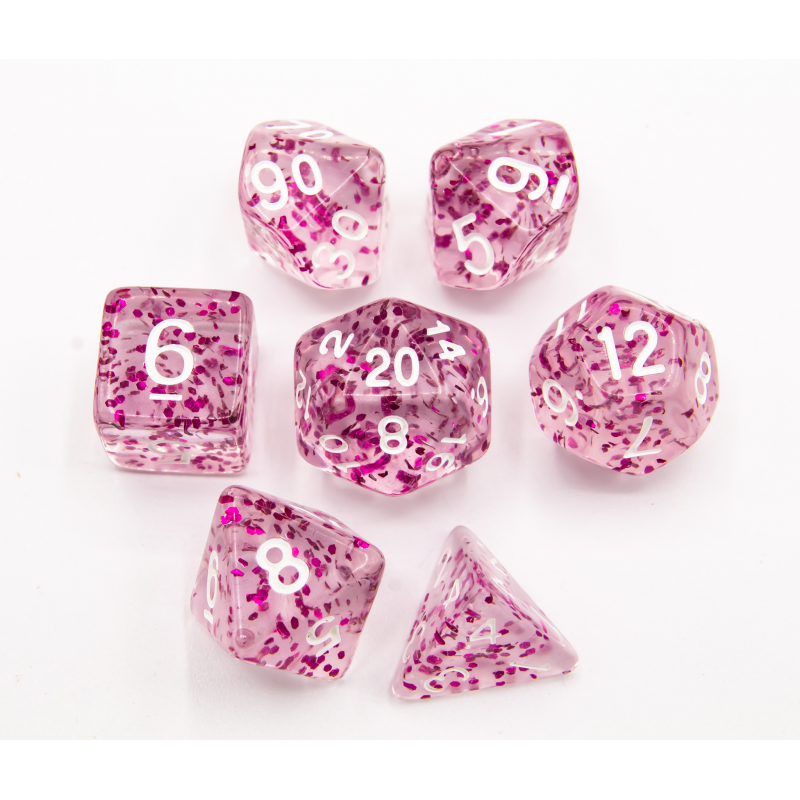 Dice Critical Hit: Poly 7 Set Glitter