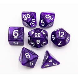 Dice Critical Hit: Poly 7 Set Marbled