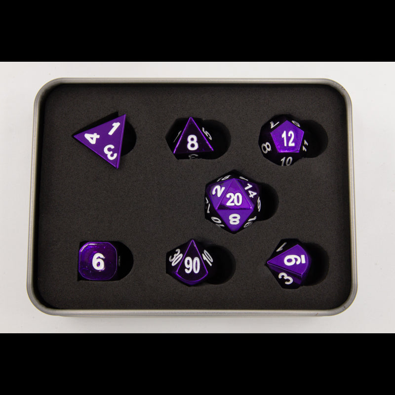 Dice Critical Hit: Poly 7 Set Metal