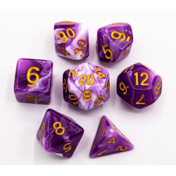 Dice Critical Hit: Poly 7 Set Milky
