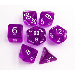 Dice Critical Hit: Poly 7 Set Transparent