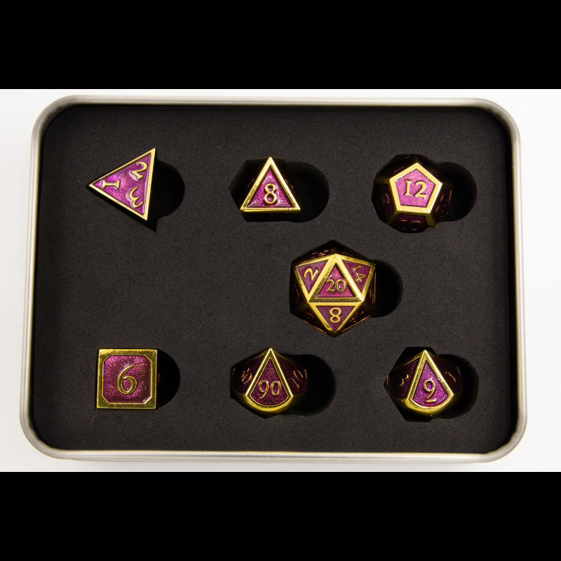 Dice Critical Hit: Poly 7 Set Metal