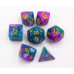 Dice Critical Hit: Poly 7 Set Sparkly Fusion