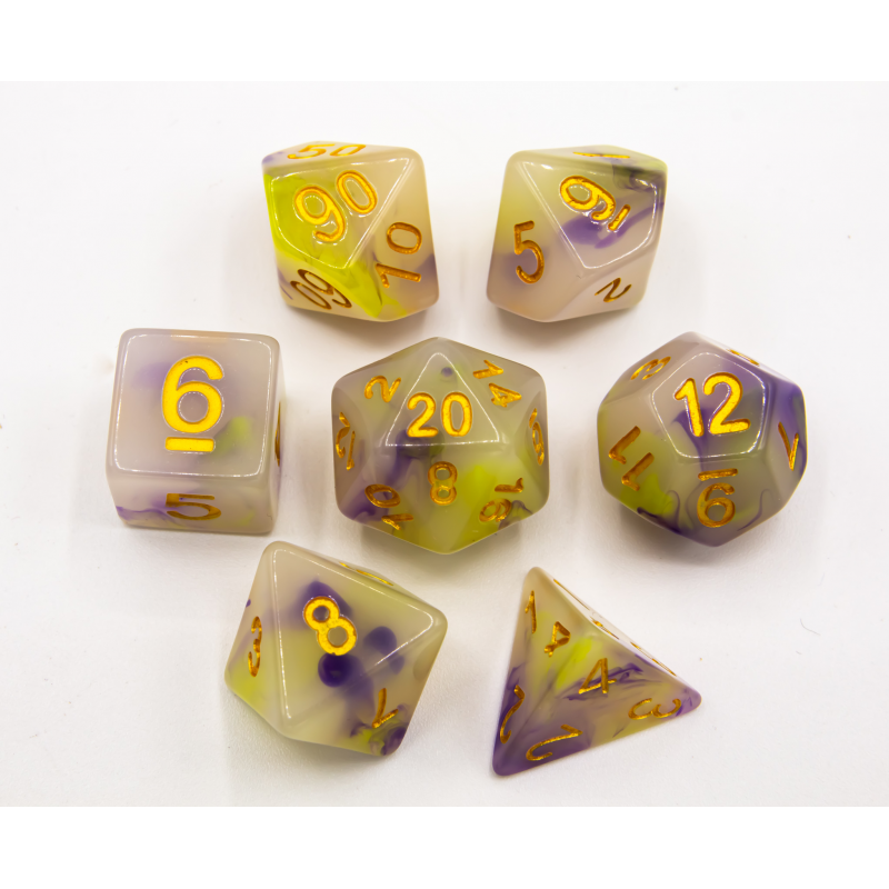 Dice Critical Hit: Poly 7 Set Jade Fusion