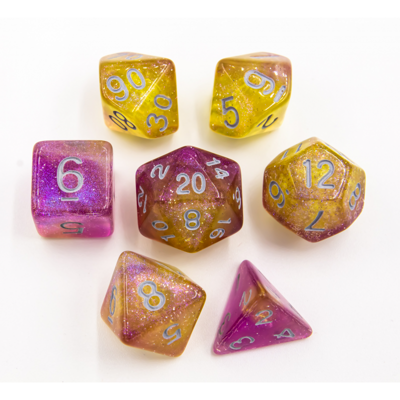 Dice Critical Hit: Poly 7 Set Shimmering Galaxy