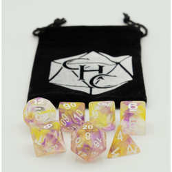 Dice Critical Hit: Poly 7 Set Swirl